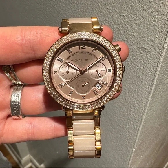 Michael Kors | Accessories | Michael Kors Parker Rose Goldtone 
